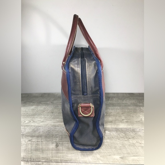 Vtg Wilderness Pride Battenkill Leather Travel Messenger Attache Top Handle Bag - Picture 6 of 10